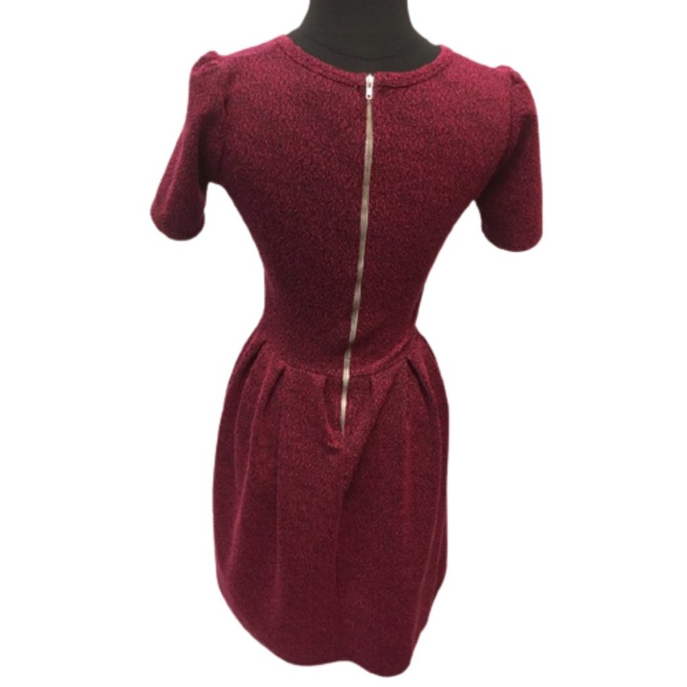 LuLaRoe  Zip Back Pockets Black Pink Sz S Dress - Picture 3 of 5